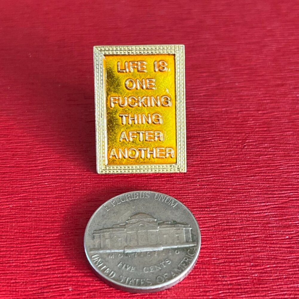$5 Bundled ๐ 'Life Is One F***ing Thing After Another' Funny Enamel Pin - Picture 4 of 5